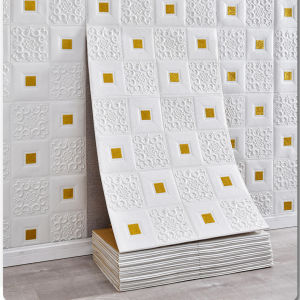 5m/10m x 70cm 3D Wall Sticker PE foam Living Room Wall Paper Ceiling Roof Self-adhesive Wallpaper