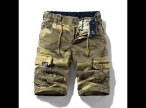 Men Cotton Cargo Camouflage Shorts Men Clothing Casual Breeche Bermuda Beach Jogger Shorts Male