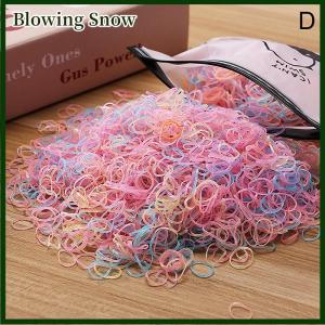 Blowing 1000pcs Girls Colourful Disposable Rubber Band Elastic Hair Bands Headband Children Ponytail Holder Bands For Kids Accessories