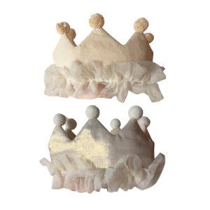 Elegant Girls Crown Hairband Newborns Baby Photo Props 1st Birthday Party Decoration Soft Fabric Design Headdress