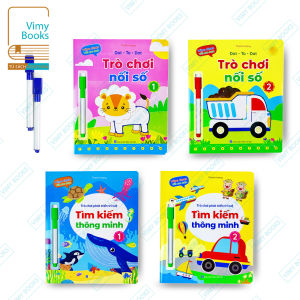 Sách - Tìm Kiếm Thông Minh Trò Chơi Nối Số - Wipe Clean - Dành Cho Bé 2-6 Tuổi ( Bộ 4 Cuốn )