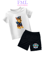Setelan Kaos Anak-Anak Gambar PAW Patrol Police Chase (usia 2-10 Tahun) Katun PE. 