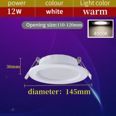 6W 9W 12W Ultra-thin LED Ceiling light Panel DownLight Recessed Down light Pin Light for living home