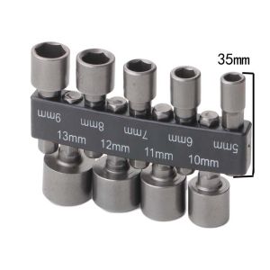 14pcs 9pcs combination sleeve household tool head converter head hexagon screw electric head 1/4 Inch Hex Shank Nut Driver Drill Bit Socket Screwdriver Wrench Set Tools & Home Improvement Hand Tools>Screw & Nut Drivers
