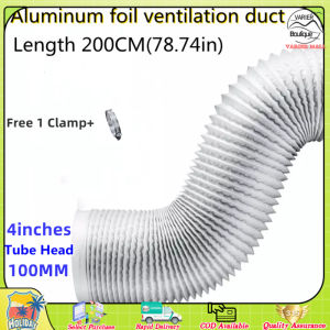 VARIER  Universal Flexible Aluminum Foil Duct Ventilation Kitchen Bathroom Office Factory range hood Exhaust pi-pe smoke Thickened Telescopic Vent Hose