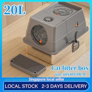 Cat Litter Box Fully Enclosed Litter Box Stainless Steel Cat Litter Box Extra Large