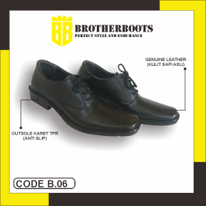 Brotherboots - Sepatu kantor Pantofel pria kulit - B06 39-45
