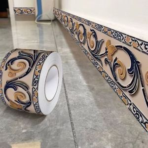 YUNAFIN 5/10 Meter Wall Base Self Adhesive Thickened Wall Sticker DIY Anti-collision Decoration Strips Living Room