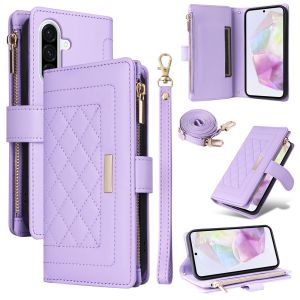 For Samsung Galaxy A56 A55 A54 A36 A35 A34 A26 A25 A16 A15 A14 Phone Case Zipper Magnetic Fragrant Wind Leather Wallet Card Slot Protection Flip Cover Casing