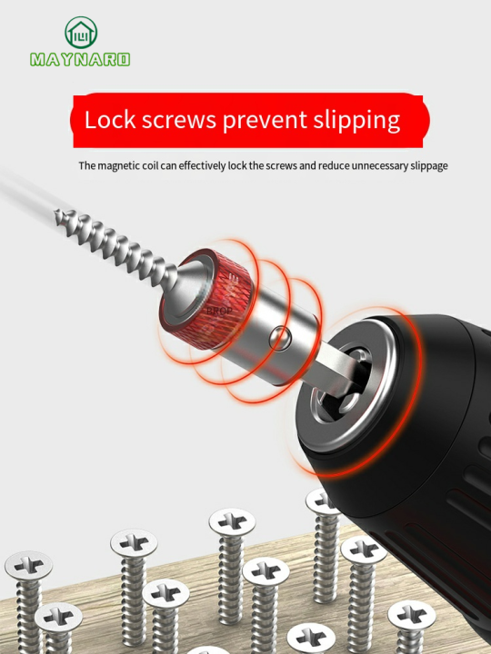 Anneau Magnétique Pour Embouts De Tournevis / Perceuse - En Alliage D'aluminium - Aimant Fort Pour Tenir Les Vis - Accessoire Pour Outillage
