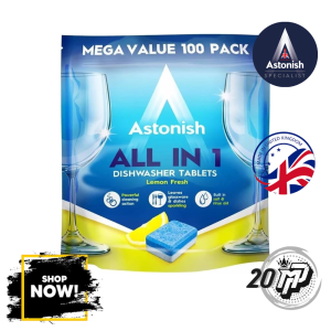 Astonish All In 1 Tablet Pembersih Piring ALL IN 1 DISHWASHER TABLETS 100 PCS