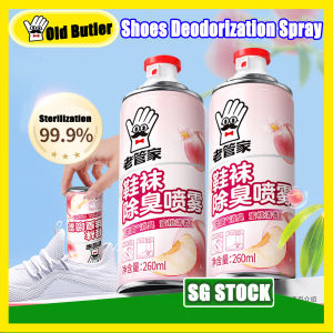 Old Butler Shoe Deodorizer Spray 150ml Anti-Bacterial Foot Odor Remover for Shoes Socks & Sports Shoes Long Lasting Freshness & Shoe Cabinet Deodorizer