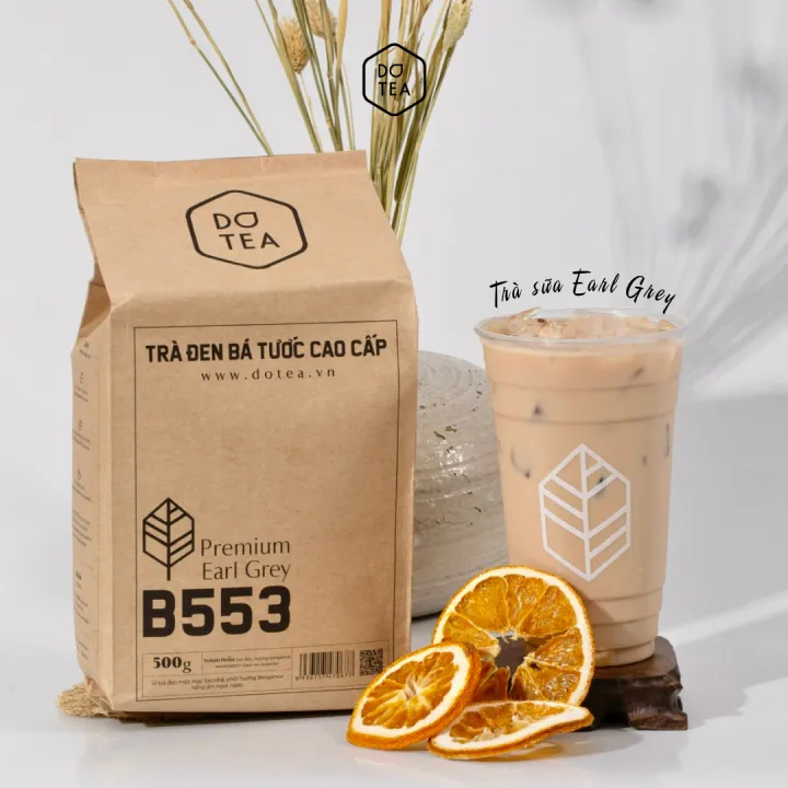 Trà đen bá tước cao cấp B553 Dotea, thơm trà và mùi tinh dầu vỏ cam Bergamot, nguyên liệu chuyên dùng cho pha chế trà sữa bá tước