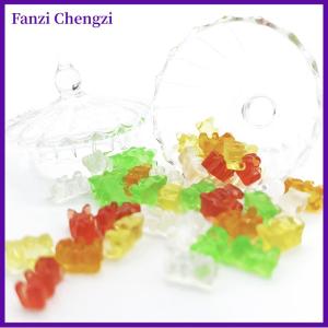 Fanzi 20 món đồ trang trí hình gấu nhỏ nhiều màu bằng nhựa trang trí kẹo Nhà búp bê thủ công tự làm