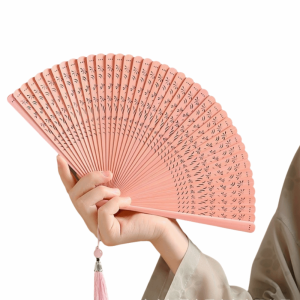 TSEVD Elegant Folding Bamboo Fan Portable Antique Retro Hand Fan Exquisite Decorative Fan Classical Folding Fan Home Decor