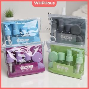 WHPHous 6 PCS Travel Bottles Set Leak Proof Press Type Refillable Containers For Cosmetics Lotion Cream Liquid Toiletries Storage