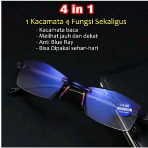 Kacamata Baca Lensa Plus Double Anti Radiasi +1.00 s/d + 4.00 Kacamata Pria Reading Glasses 804 Original Bisa Jalan dan Nonton TV VN013
