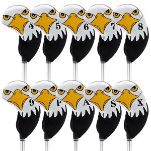 [Junqihub]Không Thấm Nước Đại Bàng gậy đánh golf Sắt Bìa Golf đồ bọc đầu bằng sắt gậy đánh golf Sắt Headevers Nêm Bao Gồm 10 cái/bộ