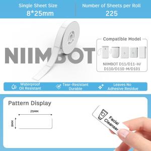 Niimbot D11 Label Printer Portable Bluetooth Wireless Thermal Smart Label Maker for IOS Android Phone Inkless Price Label Printer with Smart Editing & Mass Printing