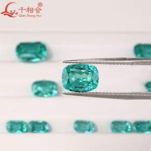 Hình dạng đệm cổ 5x7mm tổng hợp Paraiba YAG đá lỏng lỏng Yttrium nhôm Garnet với bao gồm Phụ kiện DIY cho sản xuất trang sức