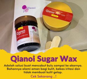 QIANOI SUGAR WAXING KIT SEPAKET PENCABUT PENGHILANG BULU KETIAK KAKI DAN BADAN NATURAL SUGAR WAX AMPUH ALAMI SAMPAI AKAR HAIR REMOVAL MISS V AMAN SEMI PERMANEN