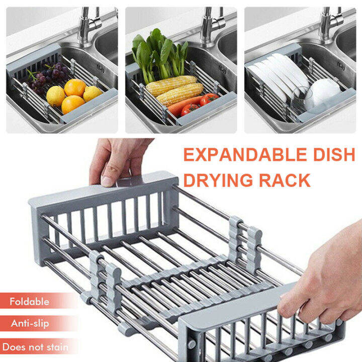 Large Size Muti-Purpose Sink Drainer Retractable Sink Drainer ...