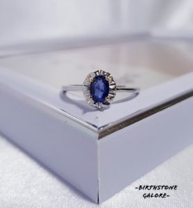 Natural Sapphire Birthstone S925 adjustable ring/cincin sapphire/S925 silver ring/Gemstone/September birthstone/blue sapphire (with certificate)