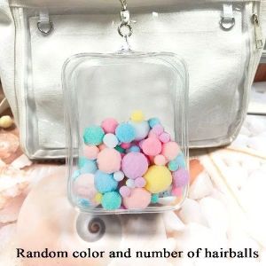 พร้อมส่ง 16ซม. กระเป๋าใส่ตุ๊กตา กระเป๋าพลาสติกใสใส่ตุ๊กตา พร้อมที่ห้อย กระเป๋าใส่ลาบูบู Labubu ☘️