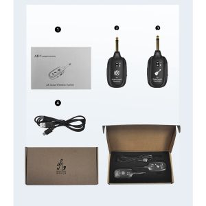 A8 UHF Wireless Guitar Transmitter Receiver Set 730mhz 50M Range for Electric Guitars Bass Violin