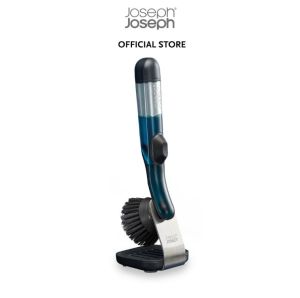 Joseph Joseph SinkTech™ Clear Soap Dispensing Washing Up Brush with Steel Stand JJ0111