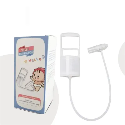 Manual nasal aspirator made from safe virgin plastic for babieswith easily adjustable suction power