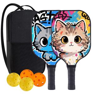 Bộ vợt pickleball bằng sợi thủy tinh vợt làm từ lõi tổ ong polypropylene thiết kế nhẹ cho nam nữ mới bắt đầu