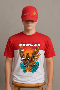 Kaos Garuda Indonesia Warna Merah Putih – Baju 17an Hans & Co Premium MP06