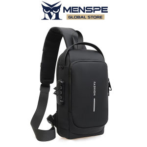 MENSPE Multi-Functional Chest Bag Crossbody Bag Smooth Zipper Bag Sports Bag Waterproof Anti-Thief Code Lock Casual Bag Street Shoulder Bag Messenger Bag Versatile Fashion Chest Bag Travel Bag Business Bag