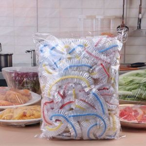 500pcs Disposable Bowl Cover Plastic Wrap Bag Food Grade Refrigerator Leftovers Fresh-Keeping Cover