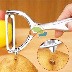Pengupas Keluli Tahan Karat Dapur Pelbagai Fungsi/Stainless Steel Peeler Kitchen Household Multifunctional Fruit Peeling