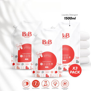 Detergent B and B Detergent Laundry Detergent Refill (1500ml x 3 Packs)