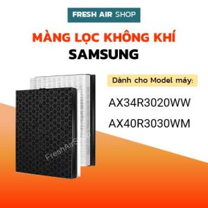 Màng lọc không khí Samsung AX34R3020WW và AX40R3030WM bộ lọc không khí Samsung kết hợp Màng hepa và than hoạt tính CFXG100/GB màng lọc máy lọc không khí Samsung