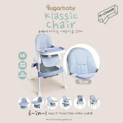 READY BANDUNG SUGAR BABY SUGARBABY KOREAN STYLE BOOSTER KURSI MAKAN SANTAI HIGH CHAIR 6 POSISI 6IN1 MULTIFUNGSI NAMPAN SEKAT KURSIRODA BISA DI PASANG KURSI MAKAN K CHAIR