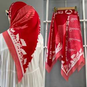 HIJAB MERAH PUTIH segi empat agustusan kemerdekaan RI Hijab Indonesia