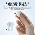 ROBOT TWS Earphone Wireless Bluetooth 5.4 with Gagang Mini 2 cm Headset Bluetooth 37H PlayTime Nova T1 Original - Garansi 1 Tahun. 