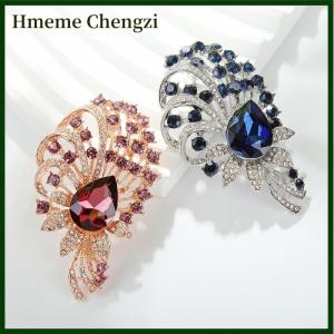 Hmeme Vintage Luxury Rhinestone Crystals Brooches For Women Clothing Coat Jewelry Accessries Gifts