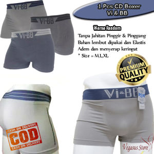 Paket 3Pcs  Lebih Murah Boxer Celana Dalam Pria dewasa import merk Vi & BB- Vegasus Store (COD)