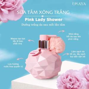 Sữa tắm xông trắng Pink Lady Shower hương nước hoa NL170 Onaya dưỡng trắng tẩy da chết nhẹ 300ml