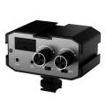 Comica CVM-AX1 DSLR Audio Adapter, Microphone Audio Mixer Adapter with Real-time Monitoring, Dual Channels 3.5mm Port Camera Mixer for Canon Nikon So-ny Panasonic DSLR Camera Camcorders. 