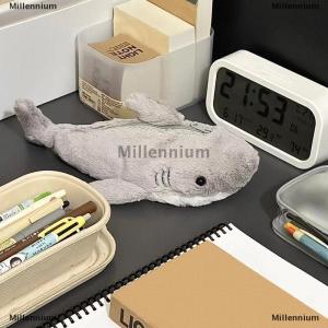 [COD] Millennium Dễ Thương Sang Trọng Đại Dương Cá Mập Bút Chì Trường Hợp Mỹ Phẩm Túi Xách Tay Công Suất Lớn Bút Pouch Văn Phòng Phẩm Lưu Trữ Hộp Trường Văn Phòng Nguồn Cung Cấp
