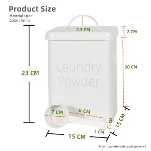【i.Rumah】Detergent storage box with lid and scoop Multipurpose Washing Powder Container Household Detergent Box With Lid