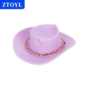 [COD] ZTOYL หมวกตุ๊กตาพลาสติกขนาดเล็ก4ชิ้นหมวกคาวบอยตะวันตกหมวกคาวเกิร์ลสำหรับตุ๊กตาอุปกรณ์ตกแต่ง