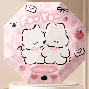 Kids Umbrella Water Resistant Design Cartoon Design For Children Large Size Kids Kids Umbrella Girl commuting travel outdoor work school and changing weather Daily Carry Rain and Sun