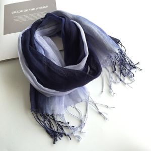 OUREAL Chống nắng Khăn lụa tơ tằm nguyên chất Nhẹ Tua rua Khăn choàng Phong cách Nhật Bản Chiều Dài Dài Khăn quàng gradient Dành cho phụ nữ